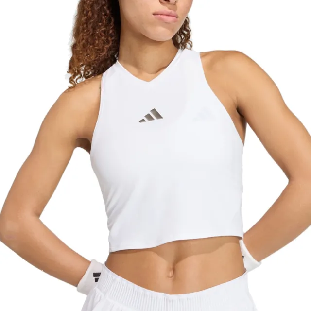 【adidas 愛迪達】CLIMACOOL 短版 運動背心  Y-TANK PRO 女 - KH1113