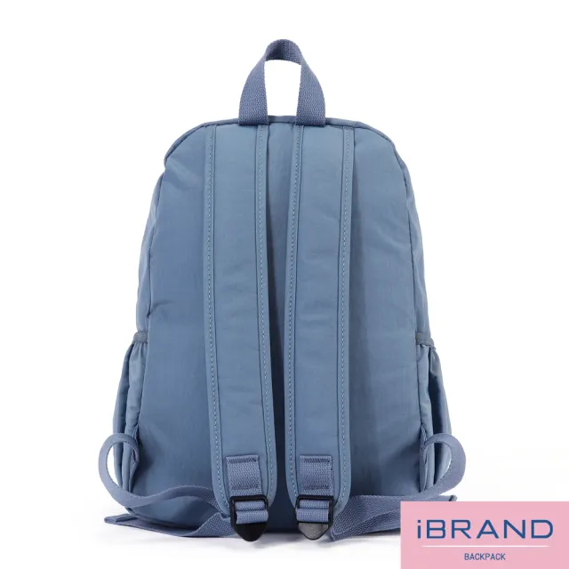 【iBrand】雙11 趣味派對尼龍口袋後背包(寶寶藍)
