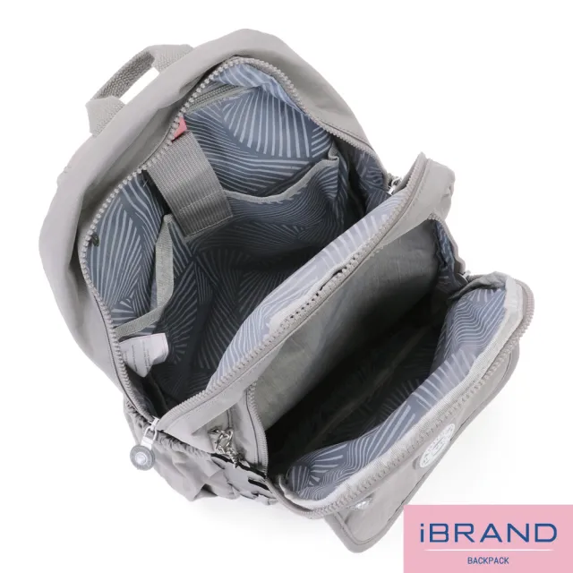 【iBrand】雙11 簡約輕盈尼龍多功能後背包(自信灰)