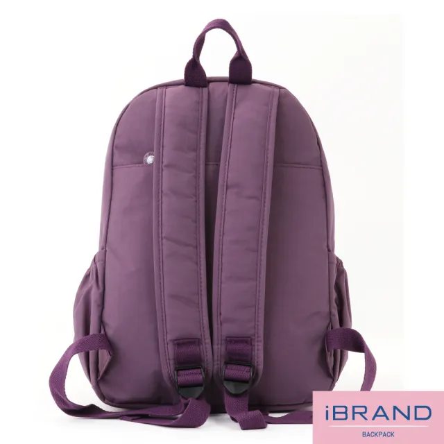 【iBrand】雙11 簡約輕盈尼龍多功能後背包(魅力紫)