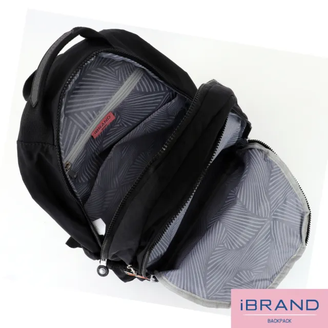 【iBrand】雙11 經典百搭輕盈多口袋後背包(百搭黑)