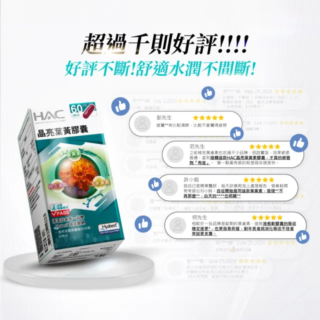 【永信藥品】晶亮葉黃膠囊單瓶組(中秋送禮/120粒/百位醫生推薦/世界品質金獎/玻尿酸鈉 /游離型葉黃素)