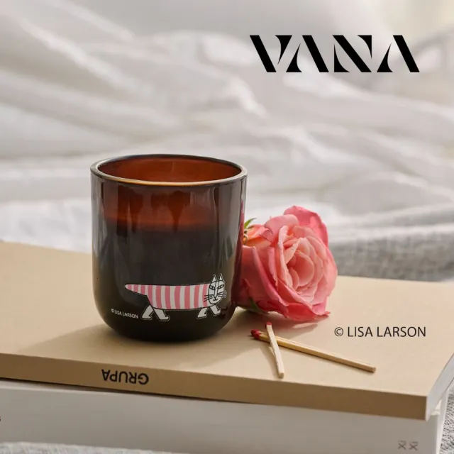 【VANA】Lisa Larson聯名 Mikey Harmony蠟燭250g|玫瑰花香調|天然植物蠟|純素|居家香氛|秋季香氛賞