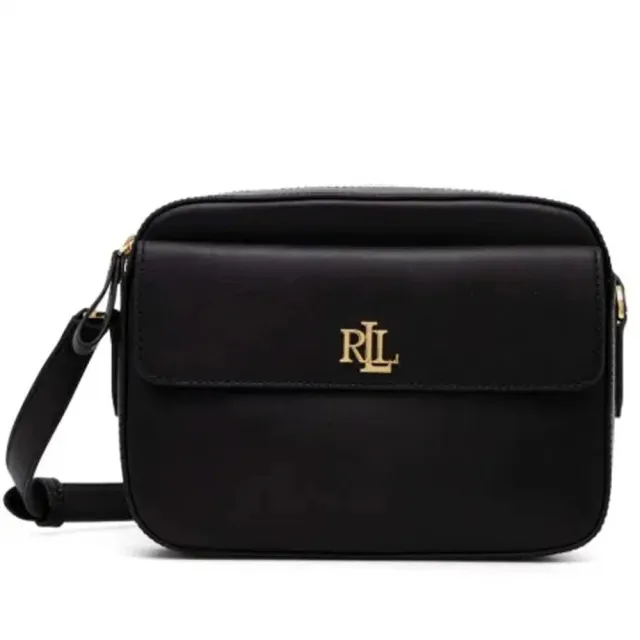 【RALPH LAUREN】MARCY 中號 斜跨包 黑色女包包（其他規格）