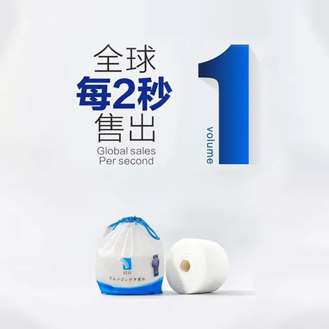 【ITO】捲筒式鮫紋洗臉巾(3入組/共240抽)