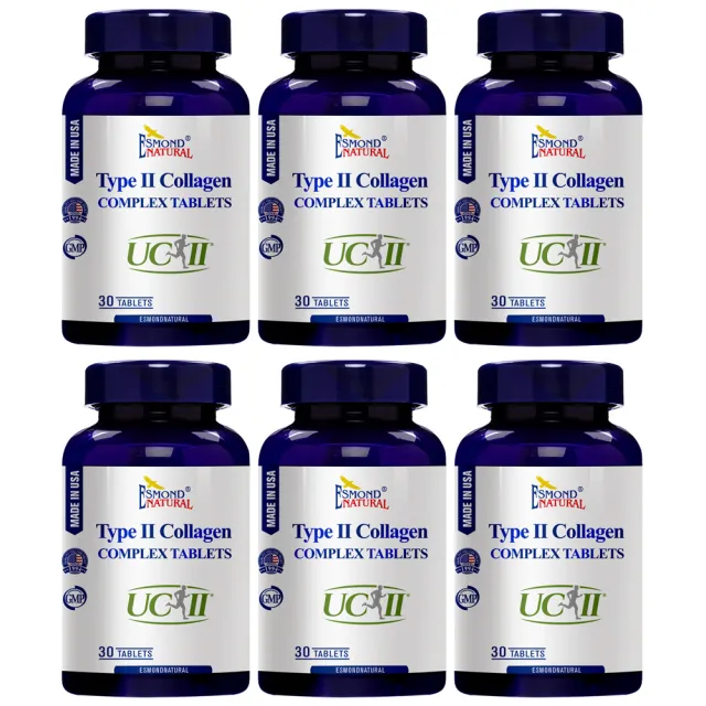 【Esmond Natural 愛司盟】活力捷UCII複合錠6瓶 (30錠/瓶)