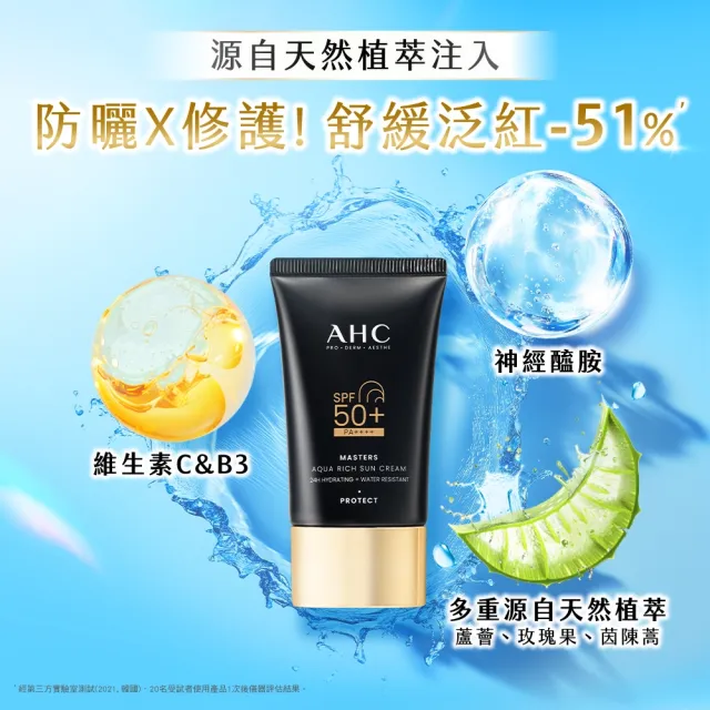 【AHC】買一送一★極致防禦長效水潤防曬乳30ml(防曬/防禦/長效/水潤)