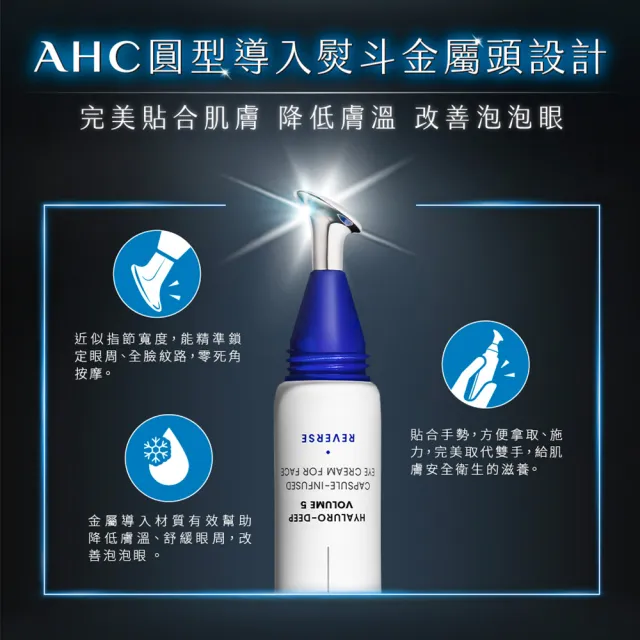 【AHC】買一送一★醫美科研超導水光玻尿酸彈潤眼霜30ml(HA精華/保濕修護/改善泡泡眼)