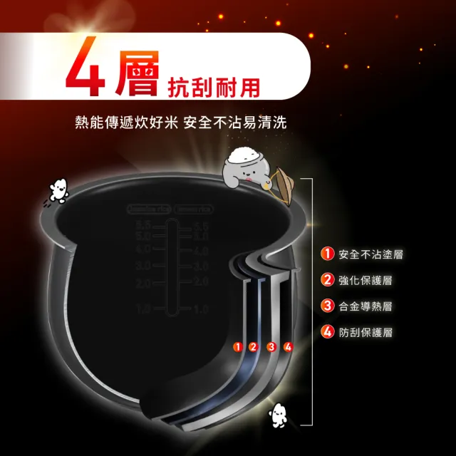 【Tefal 特福】熱旋球釜6人份微電腦萬用電子鍋-RK7301H0(電飯鍋/煮飯鍋/燉湯/煮粥)