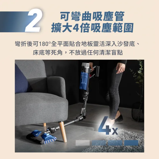 【Tefal 特福】潛行者 旗艦無線可彎折濕拖吸塵器X-force 9.60 aqua(法國銷售第一)