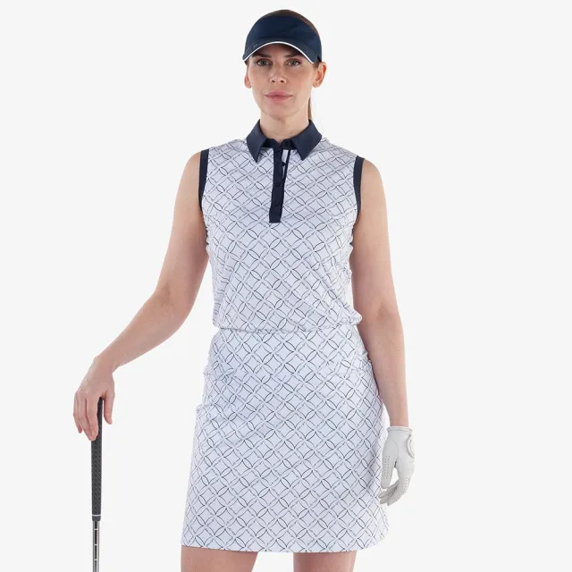 【GALVIN GREEN】女款 Mia彈性防曬透氣快乾背心-白色