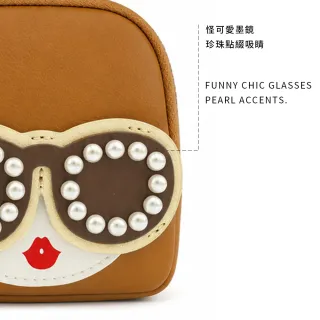 【HAPPYFACE】雙11 怪可愛珍珠零錢包 摩登棕(D25264)