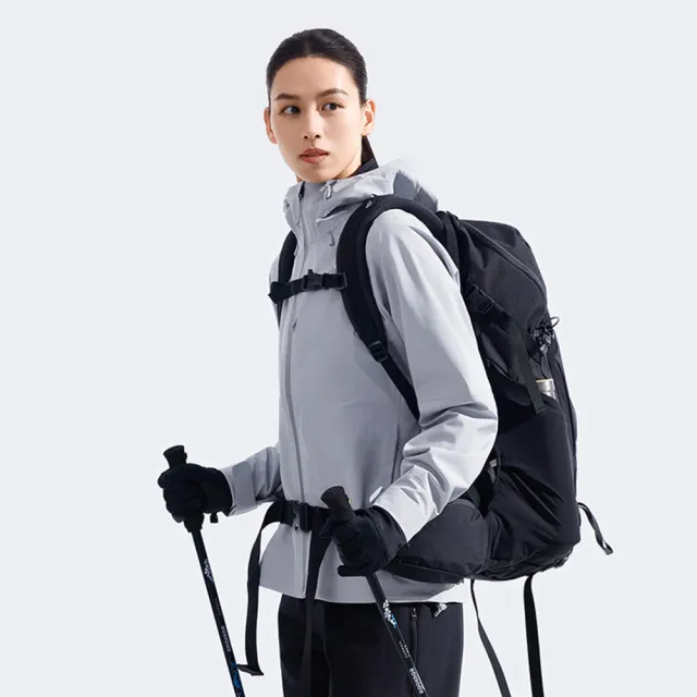【The North Face 官方旗艦】北面女款紫色FUTURELIGHT防水納米殼衝鋒衣｜8DHZBOB(外套)