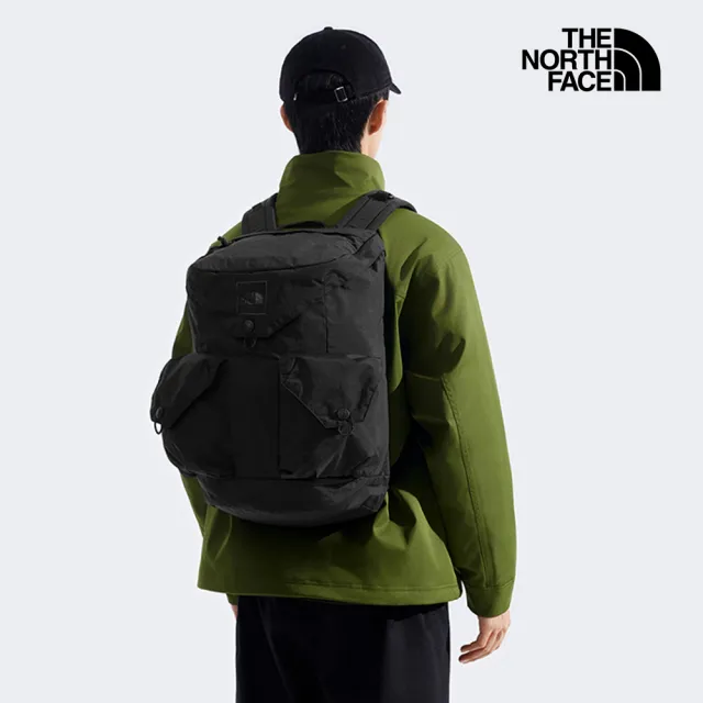 【The North Face】北面男女款黑色大容量休閒後背包｜8EERJK3(筆電包/登山包)