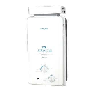 【SAKURA 櫻花】10公升抗風型ABS防空燒熱水器RF式NG1/LPG(GH-1021基本安裝)