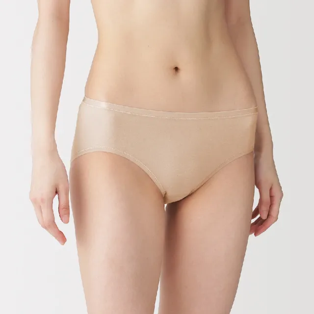 【MUJI 無印良品】女彈性中腰內褲(灰白/深灰/黑色/淺粉/黃橘/淺綠/摩卡棕)