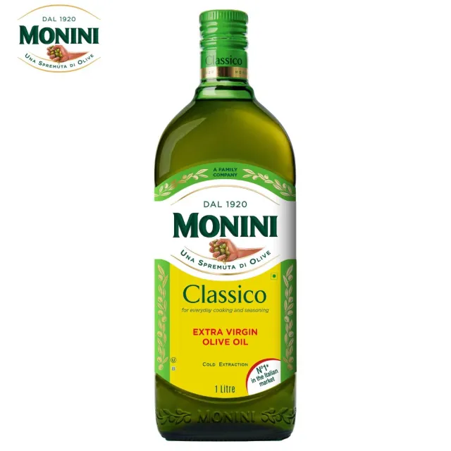【Monini】莫尼尼特級冷壓初榨橄欖油1000ml(可生飲/出廠酸價0.3%/義大利市佔第一名)