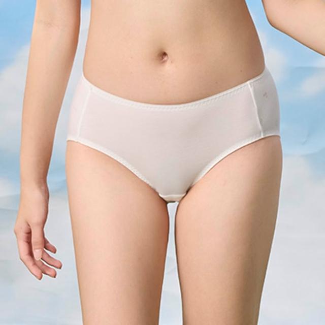 【BeenTeen 嬪婷】i earth 環保系列 綠菲纖 M-3L中低腰三角褲 BS4182IW(簡約白)