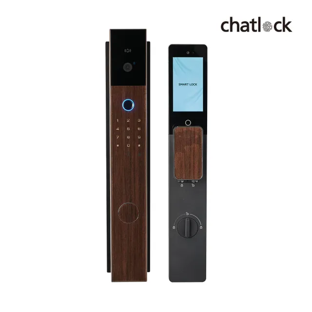 【chatlock】日本製頂級電子門鎖 AI 智慧 A90 - 木紋款