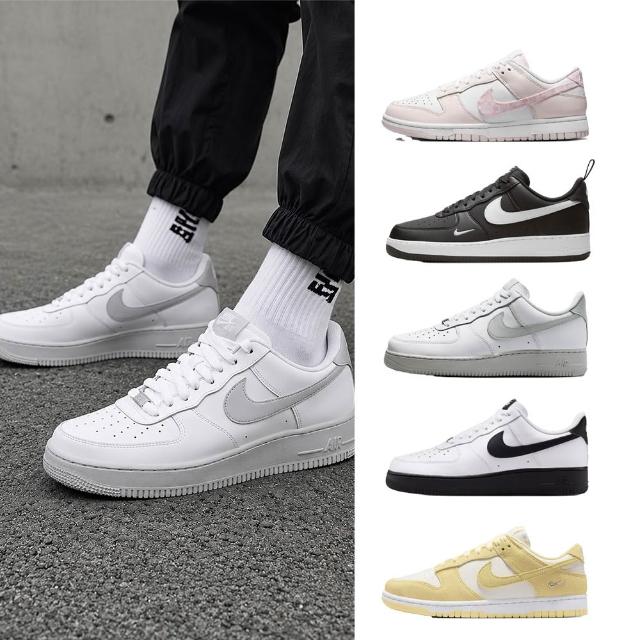 【NIKE 耐吉】運動鞋 休閒鞋 情侶鞋 AIR FORCE 1 07 / DUNK 男鞋 女鞋 AF1 麂皮 黑白綠 多款(FZ0627-010&)
