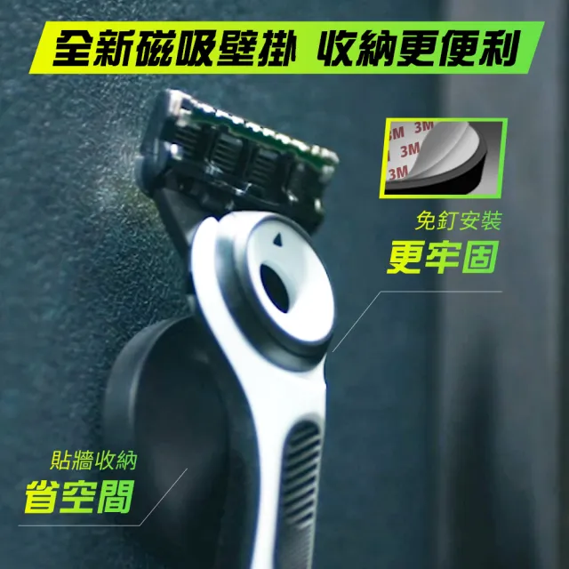 【Gillette 吉列】Labs 極光系列刮鬍刀 極光白(1刀架1刀頭)