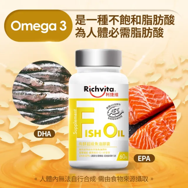 【利捷維】有酵超級魚油膠囊 60粒(德國進口魚油原料 陳傑憲代言)