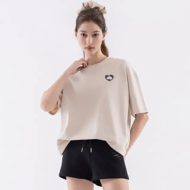 【SCANDINAVIAN FOREST 北歐小刺蝟】厚磅寬版純棉T(愛心皮革) T恤 純棉t 素t tshirt 男T 女T 厚磅 Oversize
