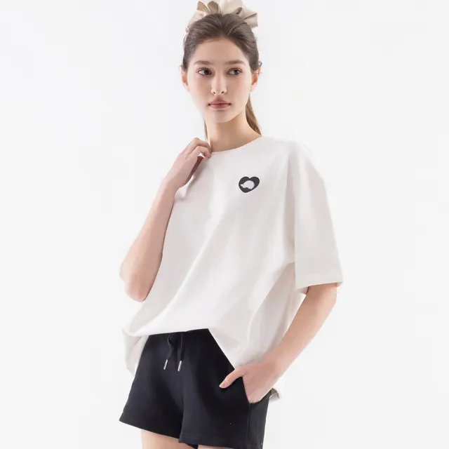 【SCANDINAVIAN FOREST 北歐小刺蝟】厚磅寬版純棉T(愛心皮革) T恤 純棉t 素t tshirt 男T 女T 厚磅 Oversize
