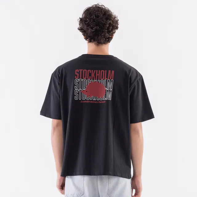 【SCANDINAVIAN FOREST 北歐小刺蝟】厚磅寬版純棉T(斯德哥爾摩) T恤 純棉t 素t tshirt 男T 女T 厚磅