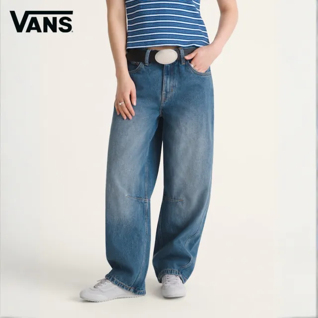 【VANS】官方旗艦 Check 5 Barrel 女款水洗藍色牛仔長褲