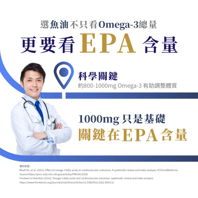 【寶齡富錦】EPA 1000 高純度魚油+K2 5入組(30顆1入/Omega-3/維生素K2)
