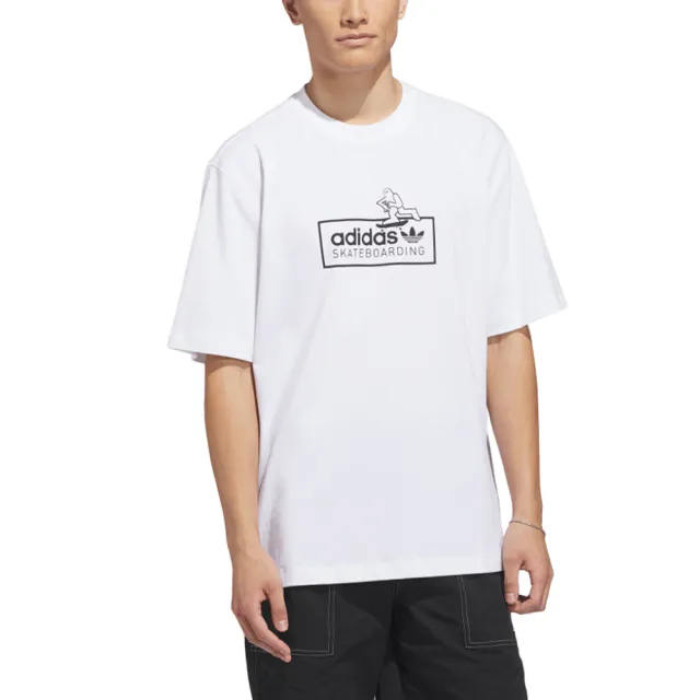 【adidas 愛迪達】圓領短袖T恤 GONZ LOGO TEE 男女 - KF1836