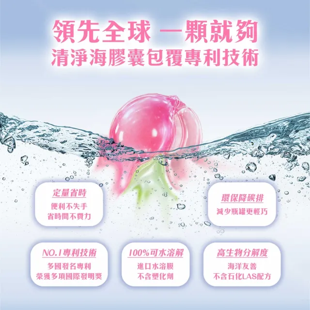 【清淨海】momo獨家 小桃子 植萃酵素洗衣膠囊40顆(母嬰友善/清淨海桃子洗衣球)