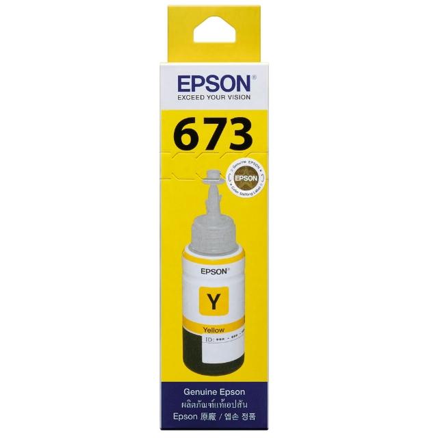 【EPSON】官方直營 673 原廠黃色墨水罐/墨水瓶 70ml(T673400)(L800/L1800/L805)