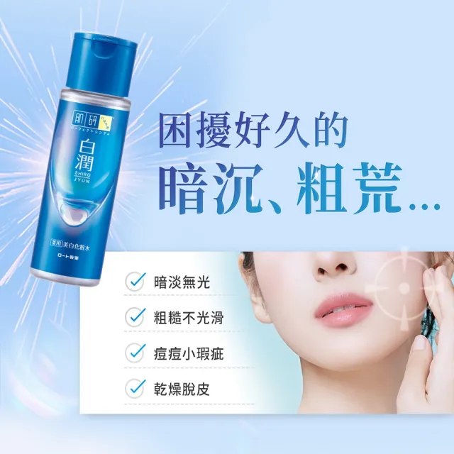【肌研】官方直營 白潤美白化粧水 潤澤型 170mL 2入(淡化黑色素 改善乾燥暗沉 添加傳明酸 薏仁精華)