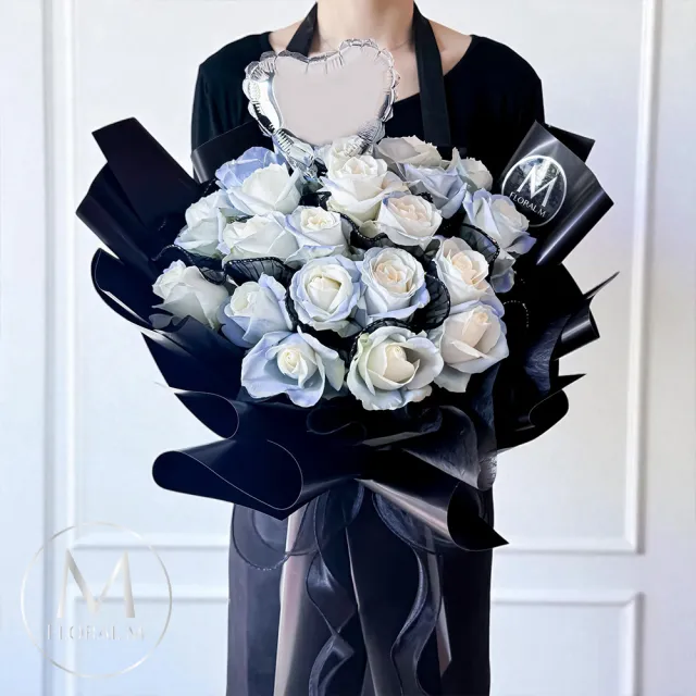 【Floral M】地中海聖托尼尼玫瑰鮮花花束(情人節花束/告白禮物/求婚花束/鮮花花禮/玫瑰花束)