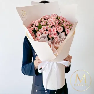 【Floral M】愛在浪漫巴黎迷你玫瑰鮮花花束(情人節花束/告白禮物/求婚花束/鮮花花禮/玫瑰花束)