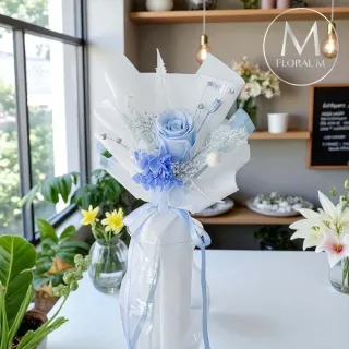 【Floral M】愛在星空永生玫瑰花束(乾燥花/永生花/情人節花束/告白禮物/求婚花禮)