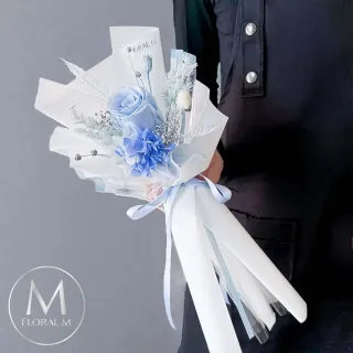 【Floral M】愛在星空永生玫瑰花束(乾燥花/永生花/情人節花束/告白禮物/求婚花禮)