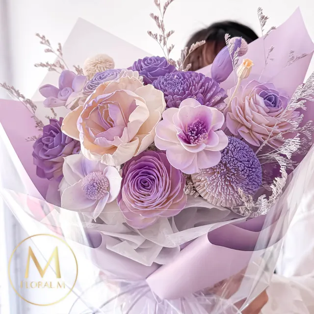 【Floral M】法式花園時光擴香花束贈香氛油(情人節花束/告白禮物/求婚花束/擴香花束/香氛花禮)
