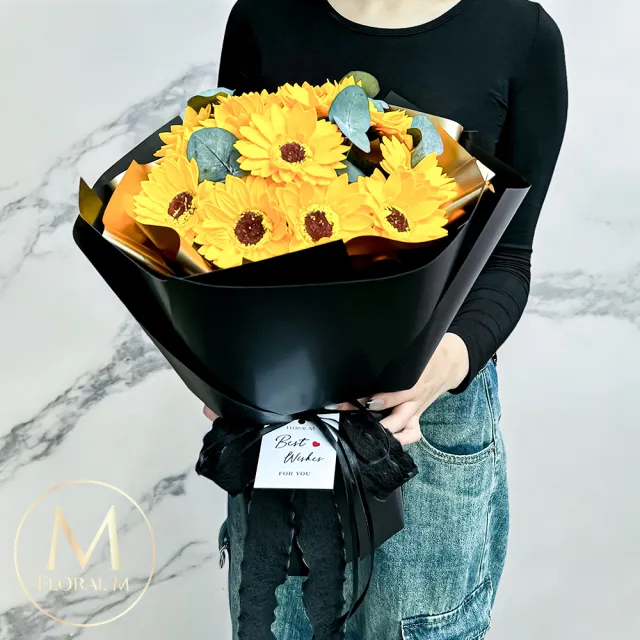 【Floral M】璀璨盛宴向日葵香水花束(畢業花束/香水花束/向日葵花束/畢業禮物/祝福花束)