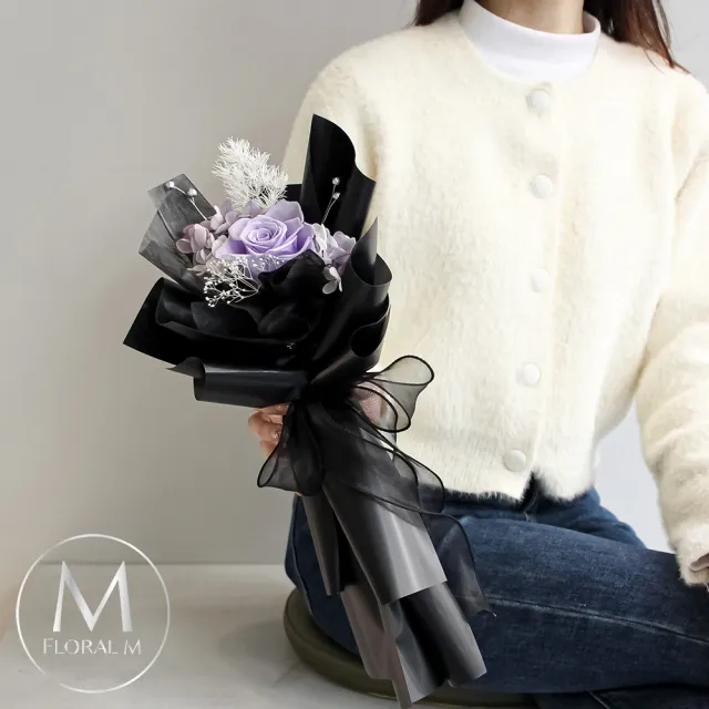 【Floral M】My Love謬思女神永生玫瑰花束(乾燥花/永生花/情人節花束/告白禮物/求婚花禮/生日花束)