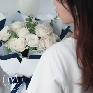 【Floral M】卡地亞女神玫瑰鮮花花束(情人節花束/告白禮物/求婚花束/鮮花花禮/生日花束)