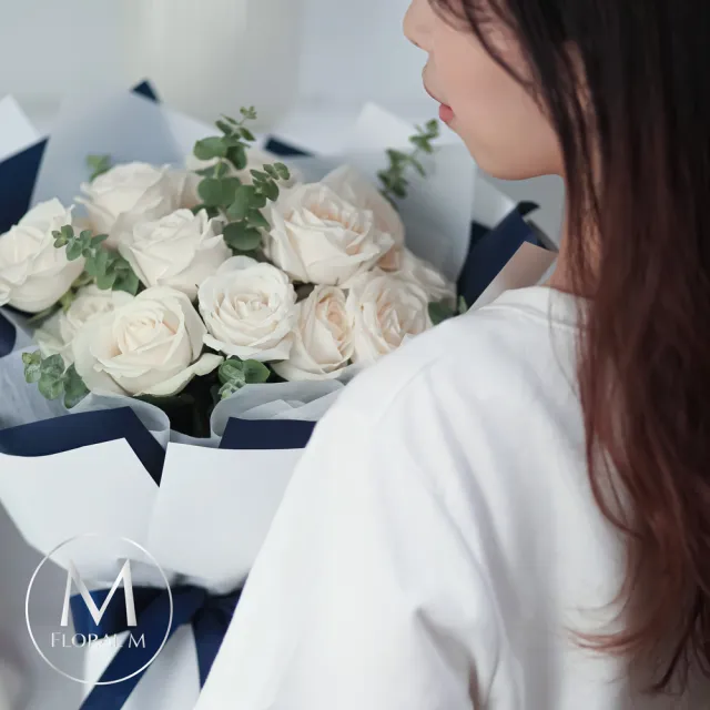 【Floral M】卡地亞女神玫瑰鮮花花束(情人節花束/告白禮物/求婚花束/鮮花花禮/生日花束)
