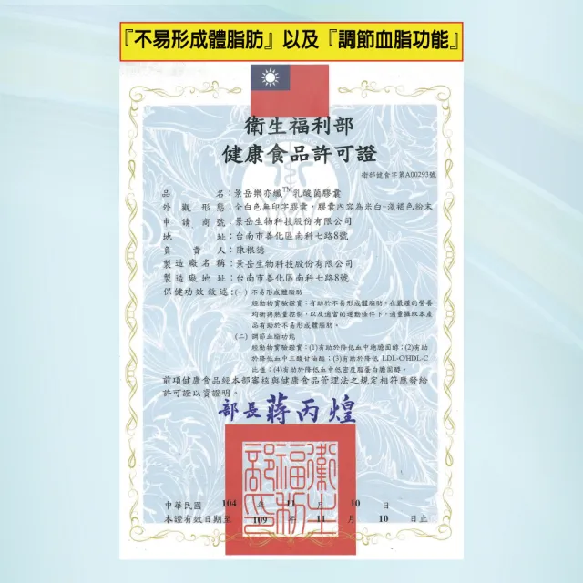 【景岳生技】樂亦纖降體脂降血脂健字號雙認證*3盒(30顆/盒)