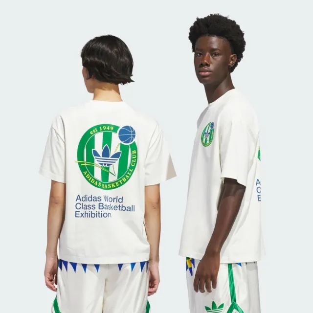 【adidas 愛迪達】Og Crest Tee 男女 T恤 運動上衣 休閒短袖 白 亞版 綠印花(KD3615)