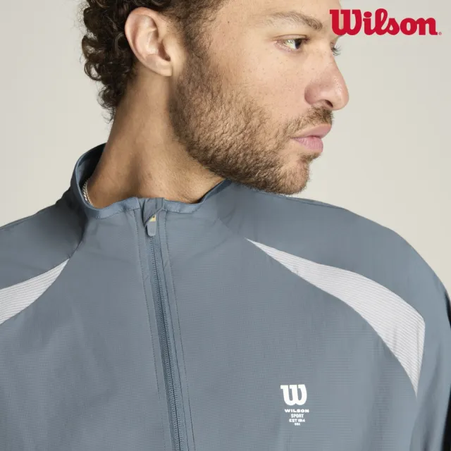 【WILSON】Classic WarmUp Jacket Storm 男款 服飾 外套 灰色 WN00078U032001