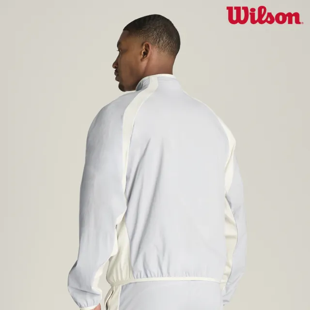 【WILSON】Classic WarmUp Jacket Microchip 男款 服飾 外套 灰色 WN00078G010001