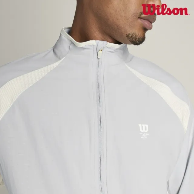 【WILSON】Classic WarmUp Jacket Microchip 男款 服飾 外套 灰色 WN00078G010001