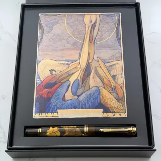 【Pelikan】百利金M600 ART Collection Georg Tippel海報藝術鋼筆(附贈原廠手提袋、墨水)